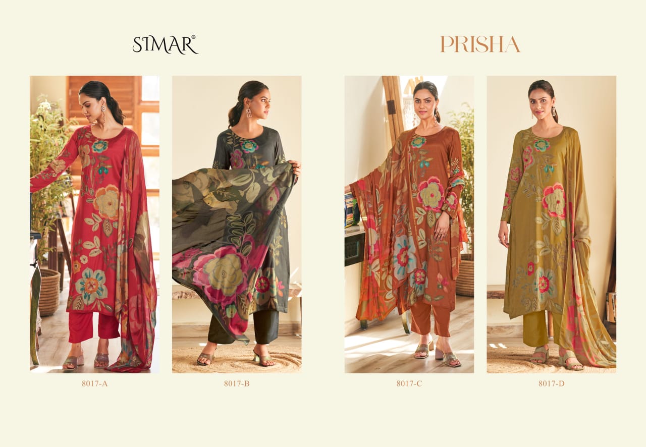 Prisha By Glossy Viscose Digital Printed Dress Material Wholesale Online